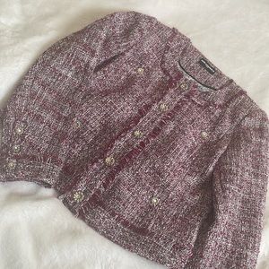 Beautiful Karl Lagerfeld Purple Tweeded Blazer